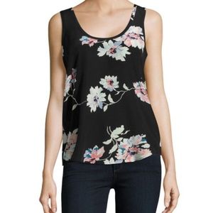Joie Annabeth Silk Scoop Tank Floral Sz S